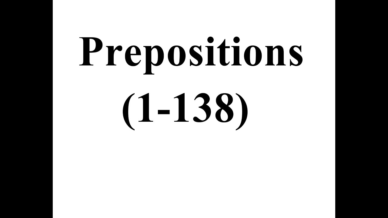 İngilis dili Prepositions Toplu izah  (1-138 tests)